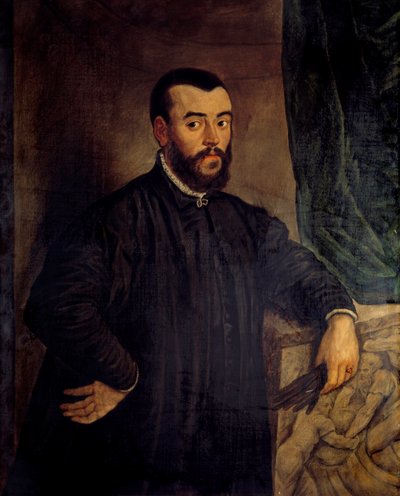 Porträtt av Andre Vesale (Andreas Vesalius) (1514-1564), anatom och doktor hos Karl V av Tiziano Vecelli