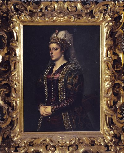 Porträtt av Caterina Coronaro 1542 av Tiziano Vecelli