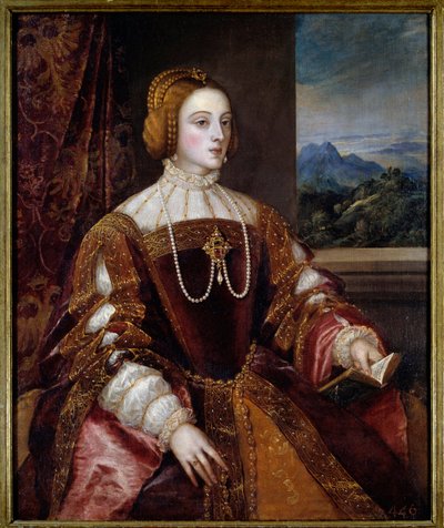 Porträtt av imponen Isabella av Portugal (1503-1539) Målning av Tiziano Vecellio (1485-1576) 1500-talet sön. 1,17x0,98 m Madrid, Pradomuseet av Tiziano Vecelli