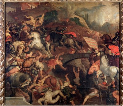 Slaget vid cadore, 1508 - Målning av Tiziano Vecelli