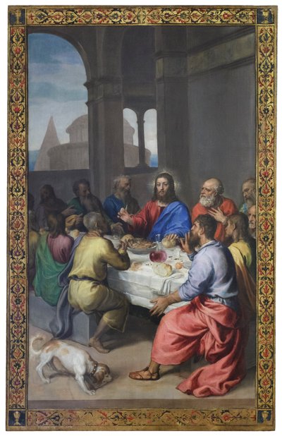 Den sista måltiden av Titian (c.1488-1576)