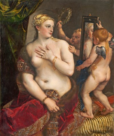 Venus med en spegel, ca. 1555 (olja på duk) av Tiziano Vecelli
