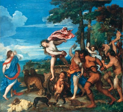Bacchus och Ariadne, 1523-1525 av Tiziano Vecelli
