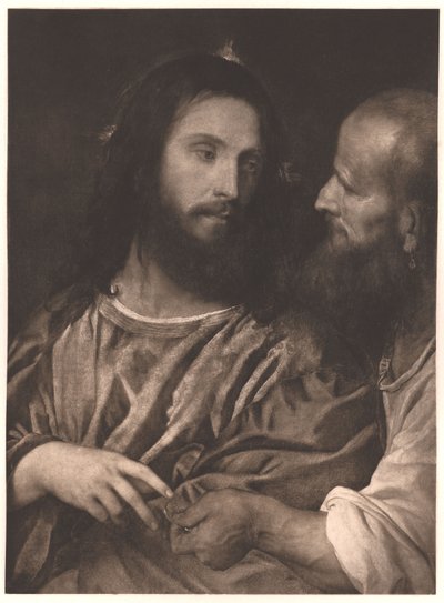 Tyska: Der Zinsgroschen Hyllningspengarna av Titian