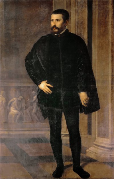 Porträtt av Diego Hurtado de Mendoza y Pacheco 1503-1575, ca 1535-1540. av Titian