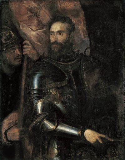 Porträtt av Pier Luigi Farnese 1503-1547 , ca. 1546. av Titian