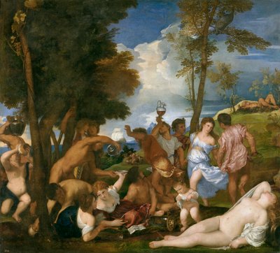 spanska:  La bacanal de los andrios Andrians bacchanal Andrians bacchanal av Titian