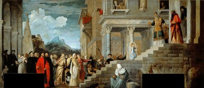 Presentationen av jungfrun vid templet, 1534-1538. av Titian