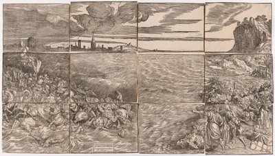 Faraos armés nedsänkning i Röda havet av Titian