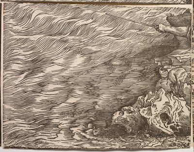 Faraos armés nedsänkning i Röda havet av Titian