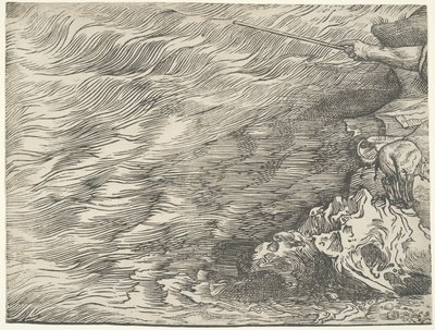 Faraos armé dränks i Röda havet av Titian