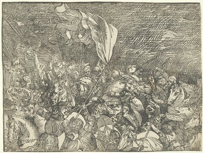 Faraos armé dränks i Röda havet av Titian
