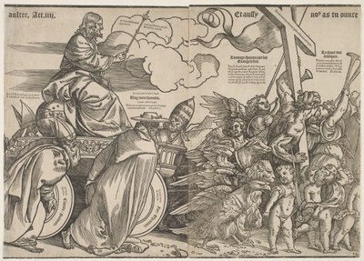 Trumpets and the Chariot of Christ, c.1511 av Tiziano Vecelli