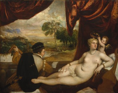 Venus och lutspelaren, ca 1565-70 av Tiziano Vecelli