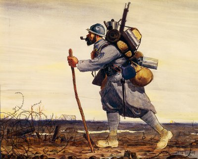 Fransk poilu (soldat) från första världskriget av Tito Saubidet