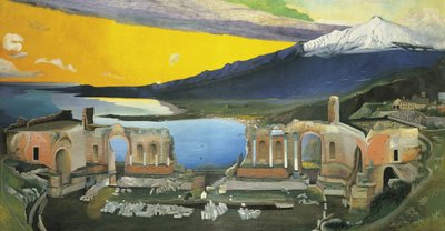 Ruinerna av den grekiska teatern i Taormina av Tivadar Csontváry Kosztka