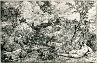 Medor och Angelica eller Jason och Medea, c1535-1545, 1937 av Tiziano Vecelli