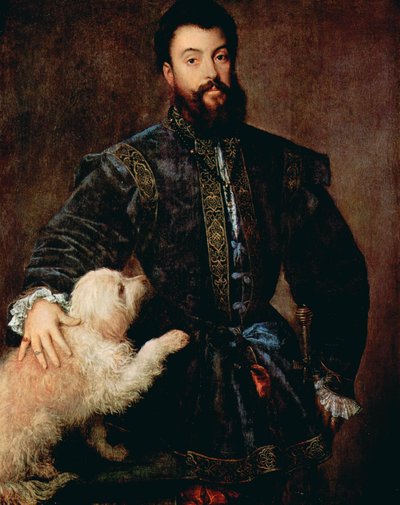 Porträtt av Federico II Gonzaga, hertig av Mantua, 1500-1540, c1525. av Tiziano Vecelli