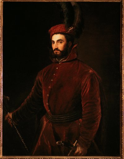 Porträtt av Ippolito de Medici av Tiziano Vecelli