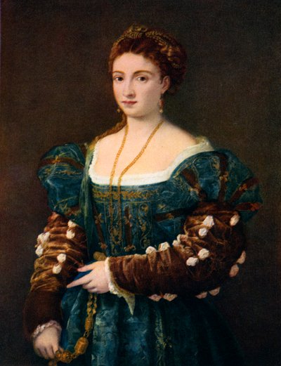 Porträtt av en adelsdam, eller La Bella, c1536, 1937 av Tiziano Vecelli