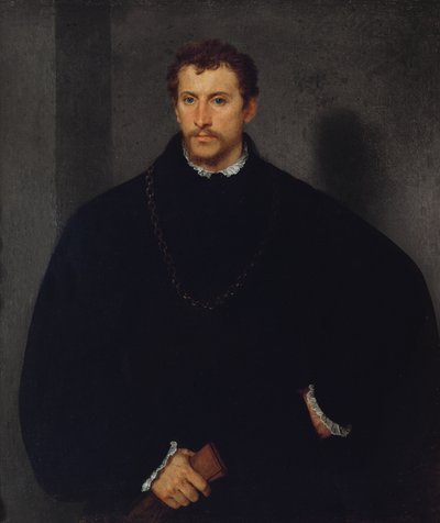 Porträtt av en okänd man (Mannen med grå ögon eller engelsmannen) av Tiziano Vecelli