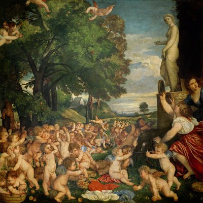 Dyrkan av Venus, 1519 av Tiziano Vecelli