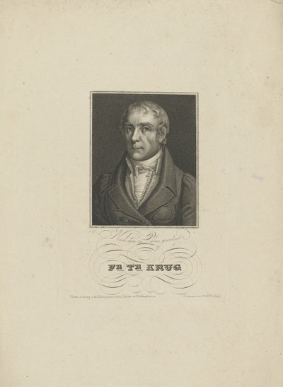 Porträtt av Wilhelm Traugott Krug 1770-1842, 1828-1829. av Tobias Falcke