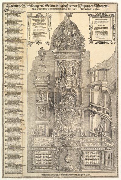 Astronomisk klocka i katedralen i Strasbourg, 1574. av Tobias Stimmer