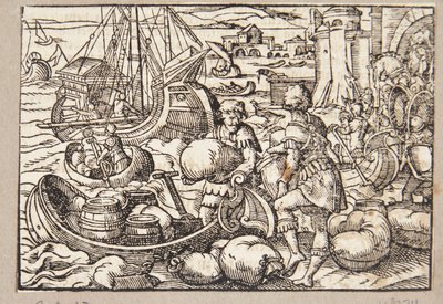 Gaius Lutatius besegrar den karthagiska flottan av Tobias Stimmer