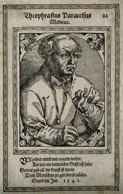 Philippus Theophrastus Aureolus Bombastus von Hohenheim Paracelsus, 1587. av Tobias Stimmer