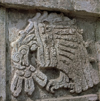 Relief av en örn, Quetzalcoatls tempel av Toltec Toltec