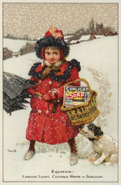 Annons för Sunlight Soap (färg litho) av Tom Browne