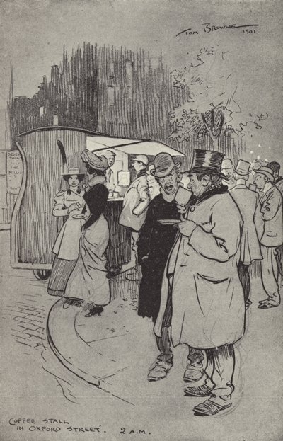 Coffee Stall på Oxford Street, 02.00 av Tom Browne
