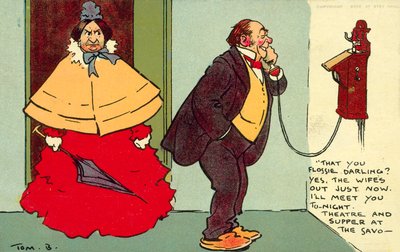 Det du Flossie, älskling! (chromolitho) av Tom Browne