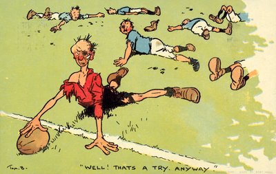 Väl! Det är ett försök. I alla fall. (chromolitho) av Tom Browne