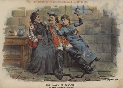 The Loves of Randolph (färg litho) av Tom Merry