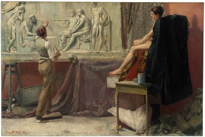 Skulptörsateljén, 1885 av Tom Roberts