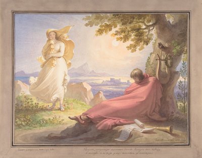 Tasso överväger skönhet, 1823. av Tommaso Minardi