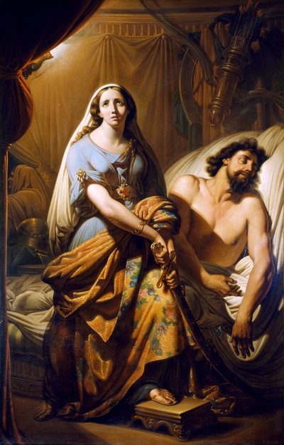 Judith skär av huvudet på Holofernes (olja på duk) av Tommaso de Vivo