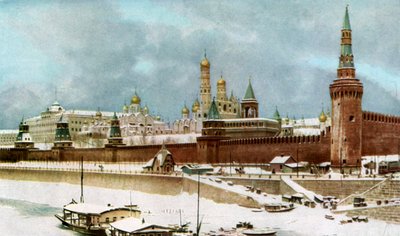Kreml, Moskva, Ryssland, ca 1930-talet av Topical Press Agency