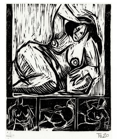 Djärva expressionistiska figurer av Tore Bahnson