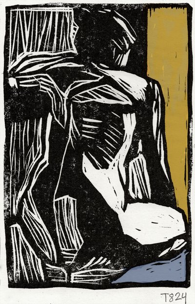 Uttrycksfull abstrakt figur av Tore Bahnson