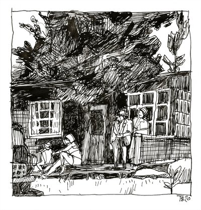 En gammaldags veranda av Tore Bahnson