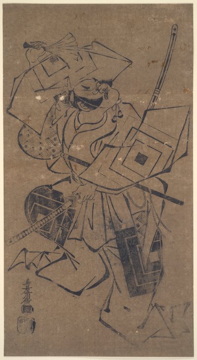 Ichikawa Danj?r? II i en aragoto-roll (grovt spel) av Torii Kiyomasu