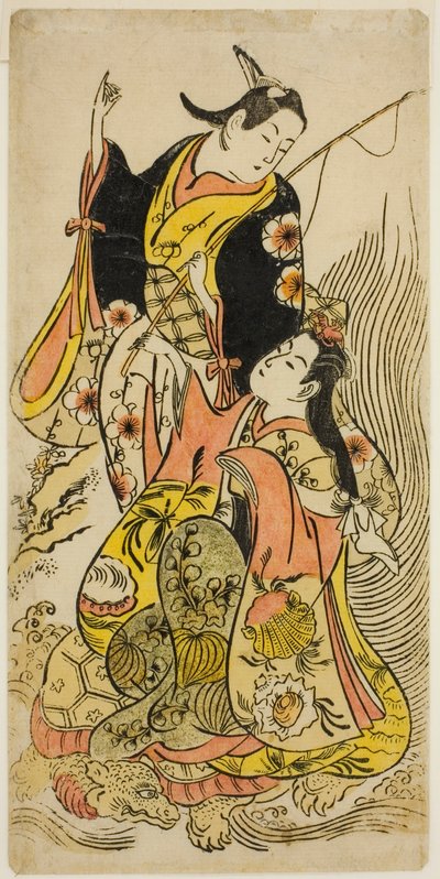 En modern version av Urashima Taro av Torii Kiyomasu II