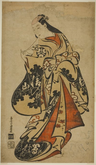 Te Ac och r Tsutsui Base Juro av Torii Kiyomasu I