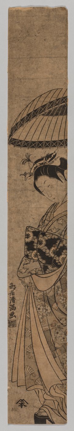 En vacker kvinna, 1735-1785. av Torii Kiyomitsu