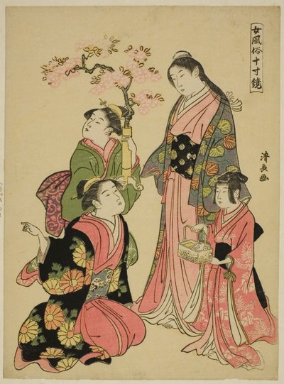 A Noble Young Lady, från serien "A Mirror of Feminine Manners (Onna fuzoku masu kagami)" av Torii Kiyonaga