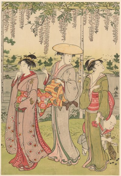 Beundra blåregn vid Kameido Shrine av Torii Kiyonaga