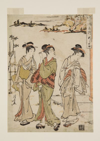 Ashinoyu (träblock i färg) av Torii Kiyonaga